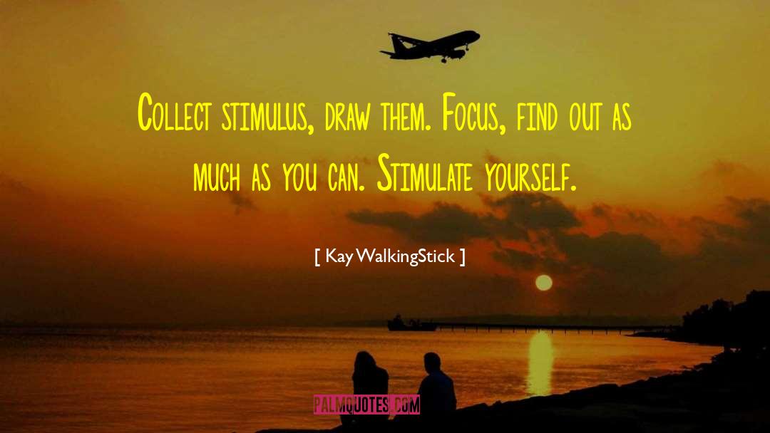 Kay WalkingStick Quotes: Collect stimulus, draw them. Focus,