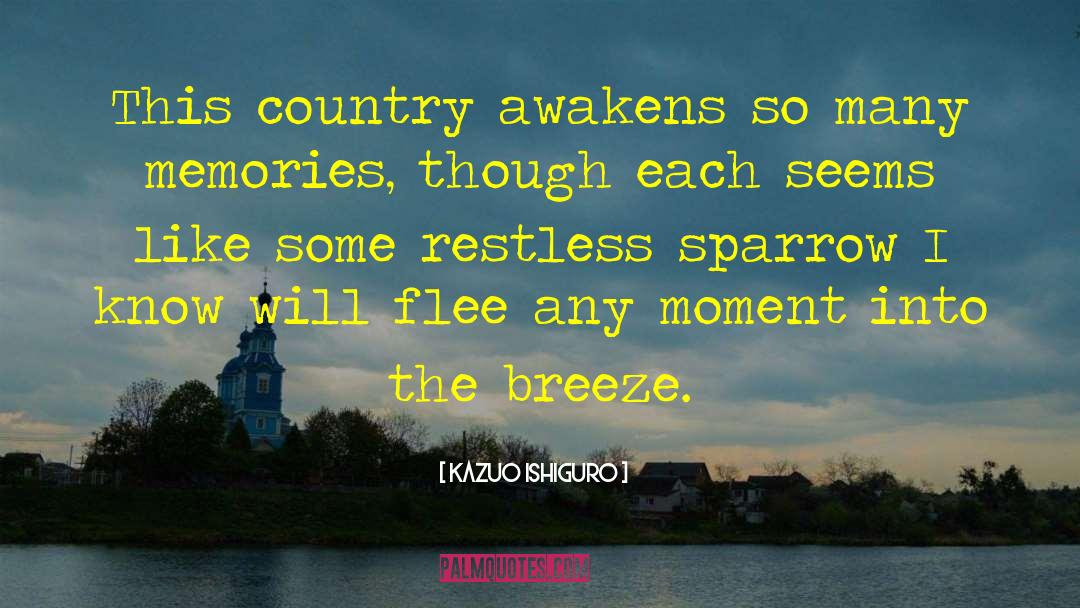 Kazuo Ishiguro Quotes: This country awakens so many