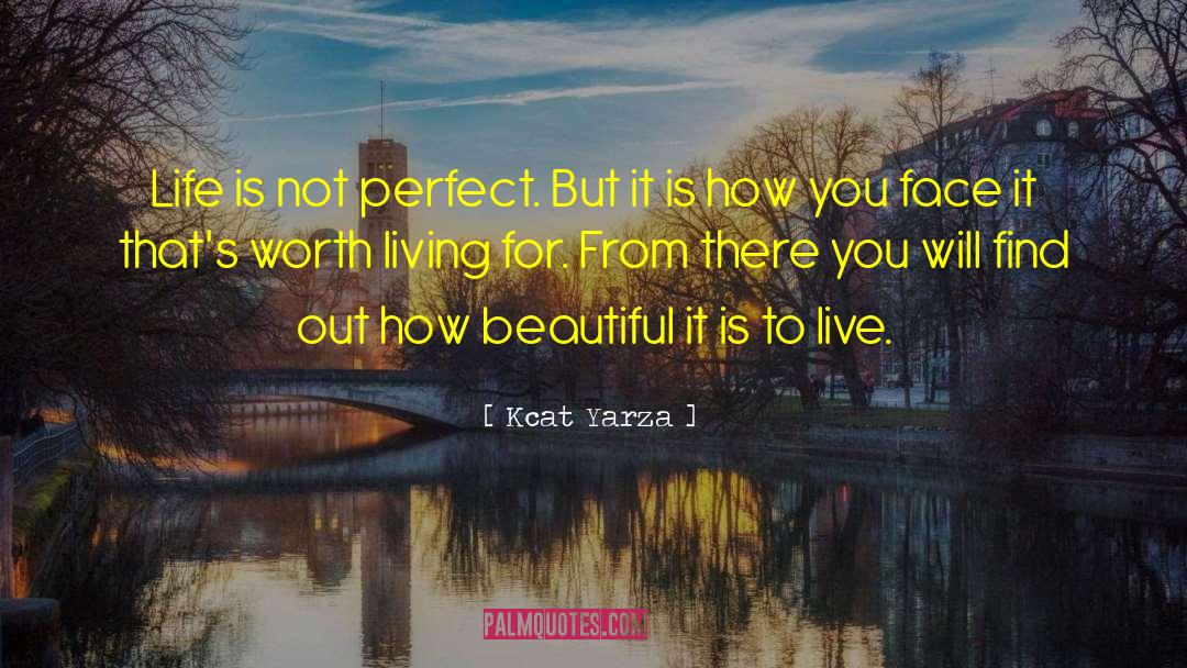 Kcat Yarza Quotes: Life is not perfect. But