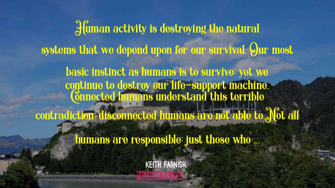 Keith Farnish Quotes: Human activity is destroying the