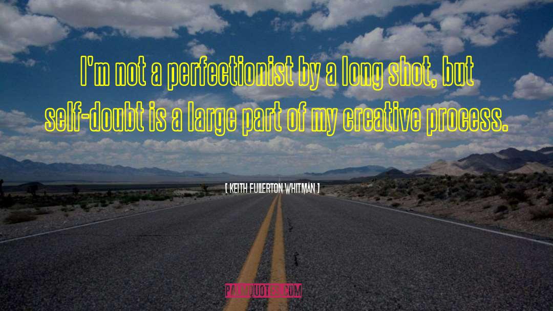 Keith Fullerton Whitman Quotes: I'm not a perfectionist by