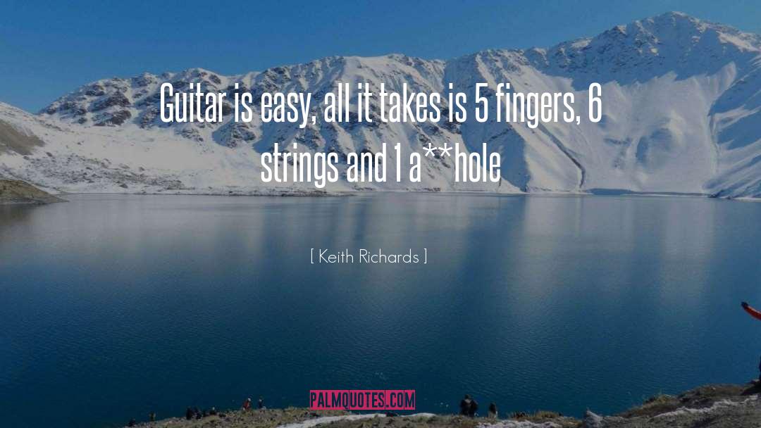 Keith Richards Quotes: Guitar is easy, all it