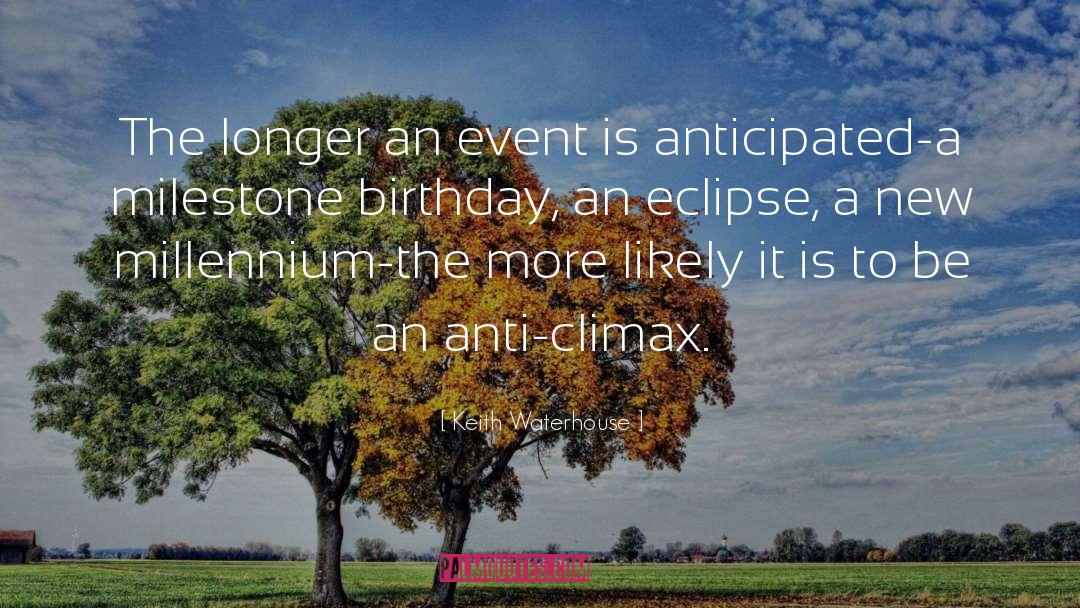 Keith Waterhouse Quotes: The longer an event is