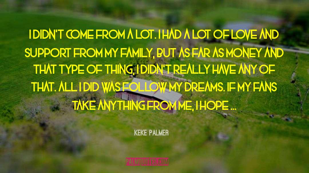 Keke Palmer Quotes: I didn't come from a