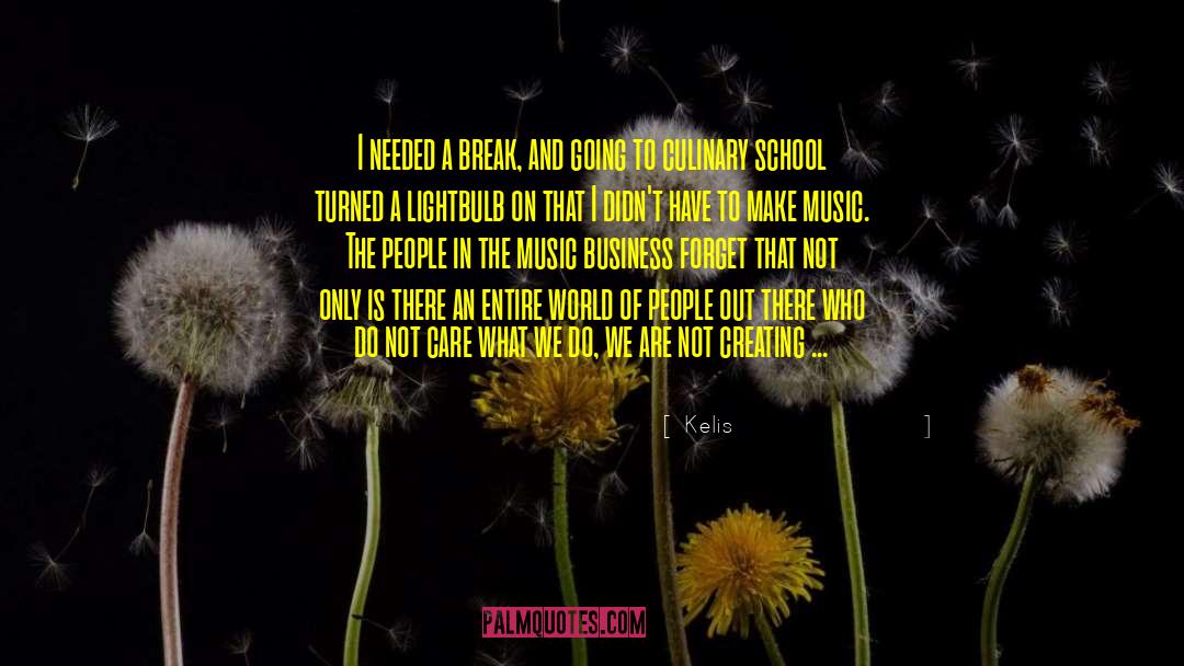 Kelis Quotes: I needed a break, and