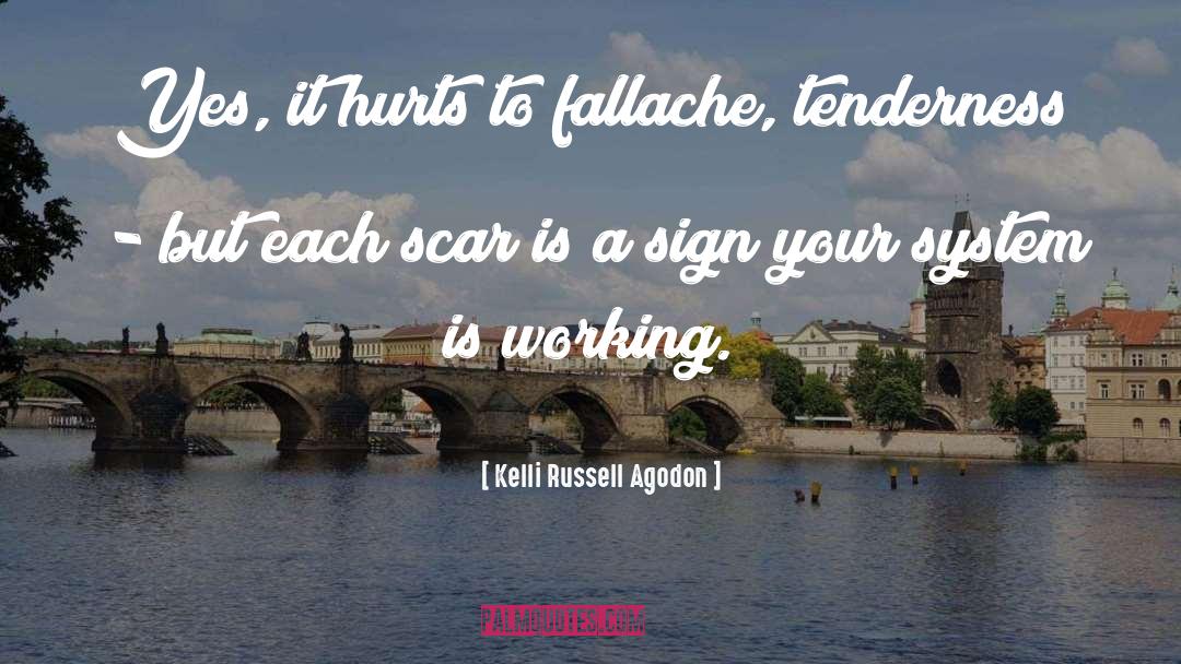 Kelli Russell Agodon Quotes: Yes, it hurts to fall<br>ache,