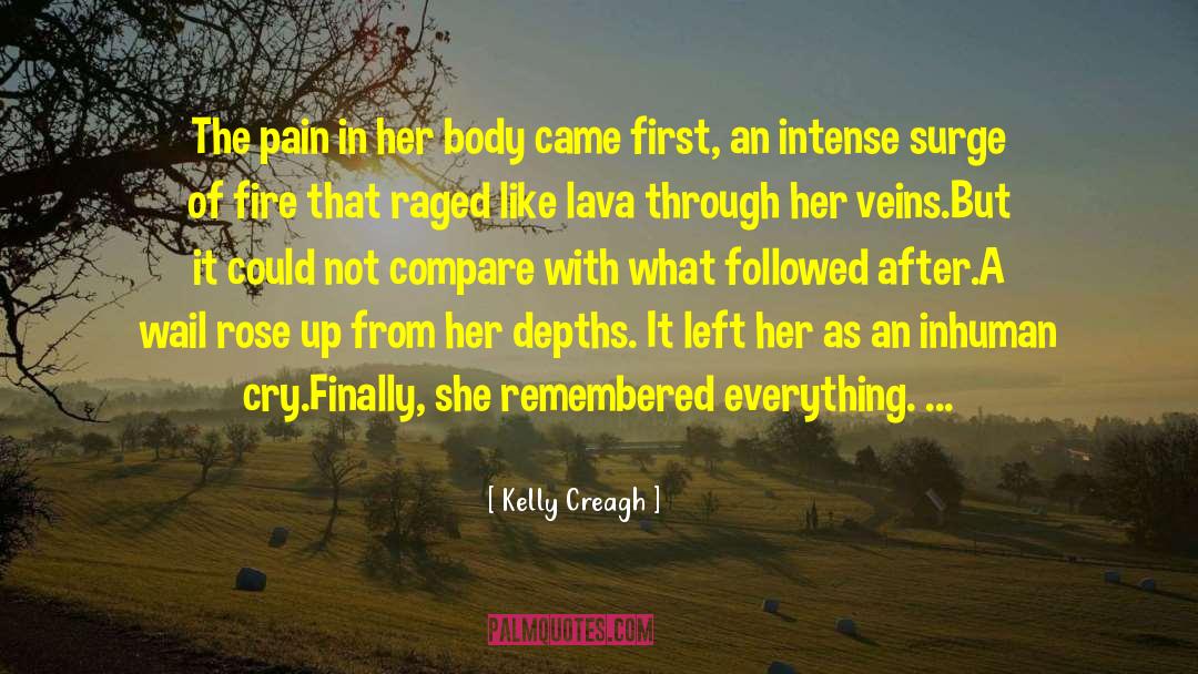 Kelly Creagh Quotes: The pain in her body