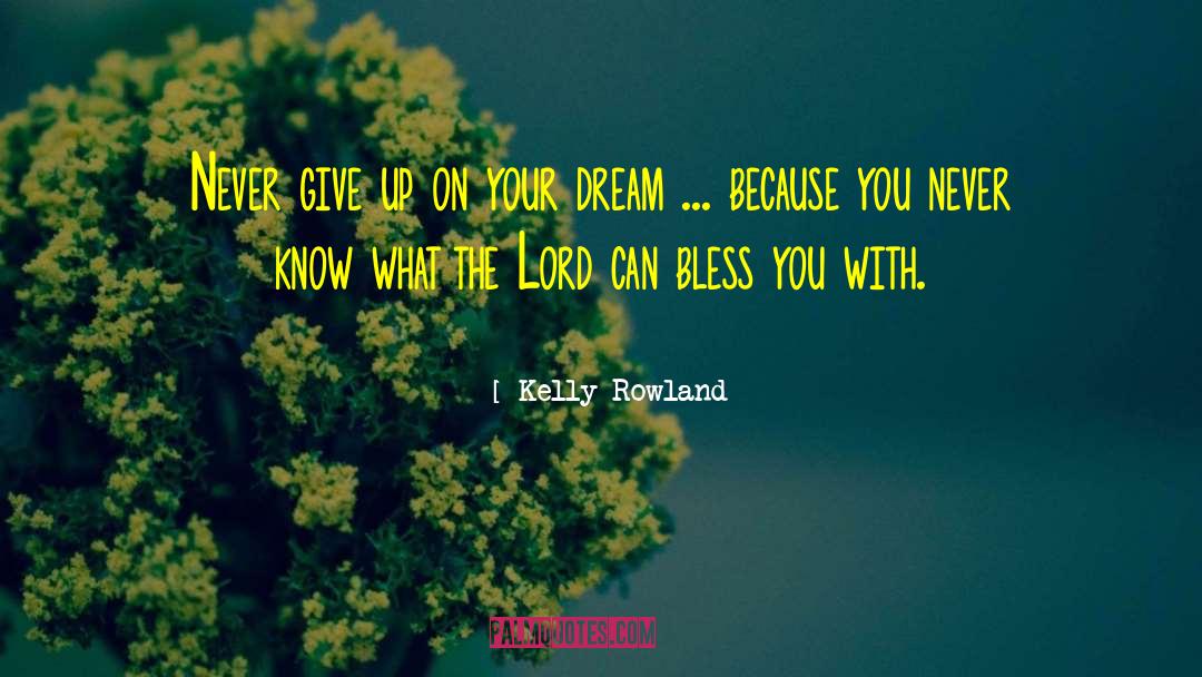 Kelly Rowland Quotes: Never give up on your