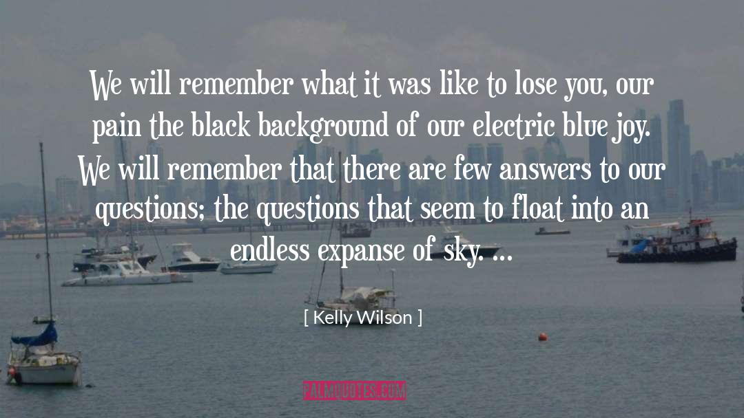 Kelly Wilson Quotes: We will remember what it