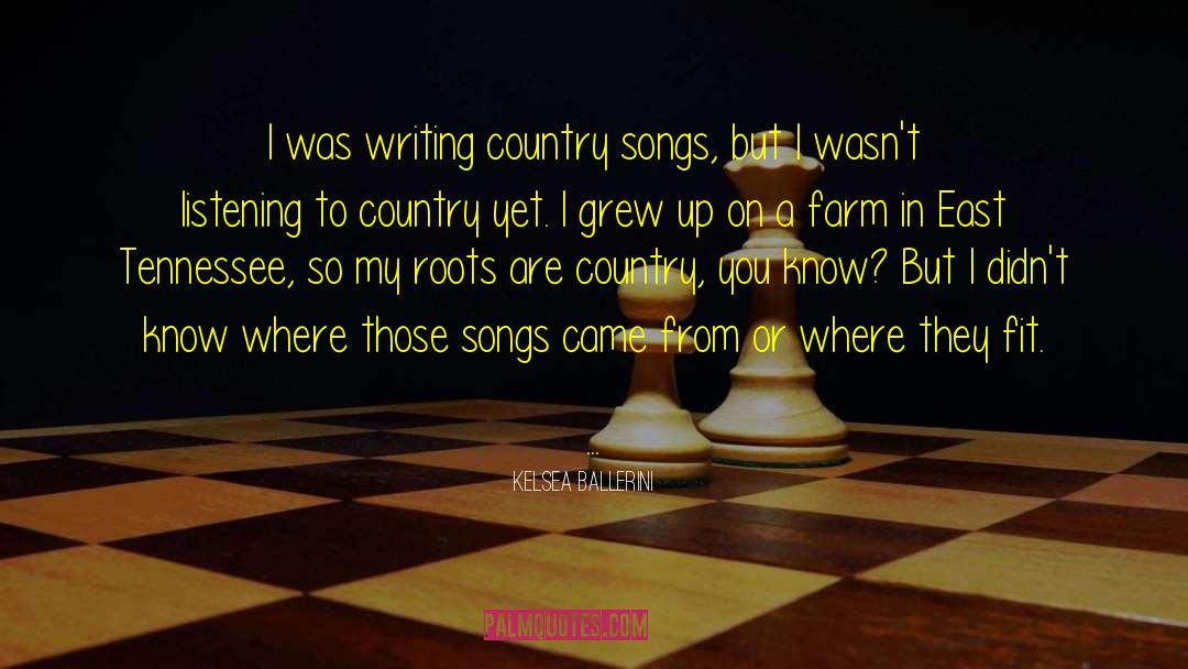 Kelsea Ballerini Quotes: I was writing country songs,
