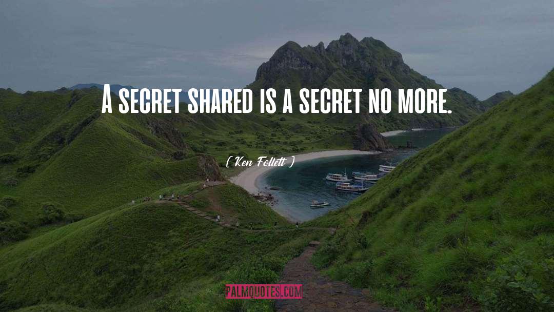 Ken Follett Quotes: A secret shared is a