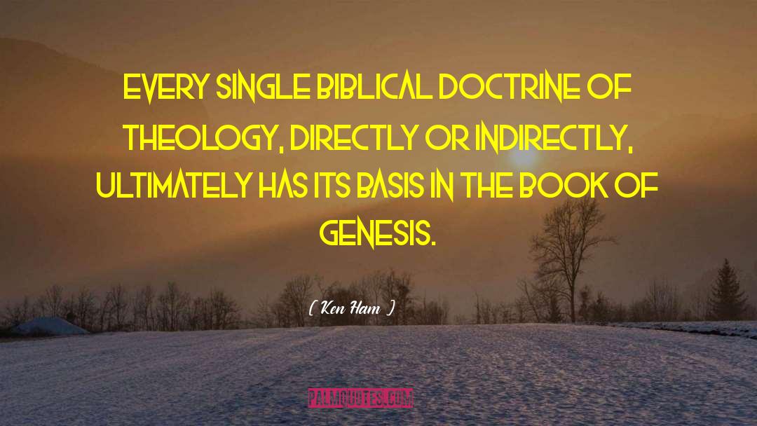 Ken Ham Quotes: Every single Biblical doctrine of