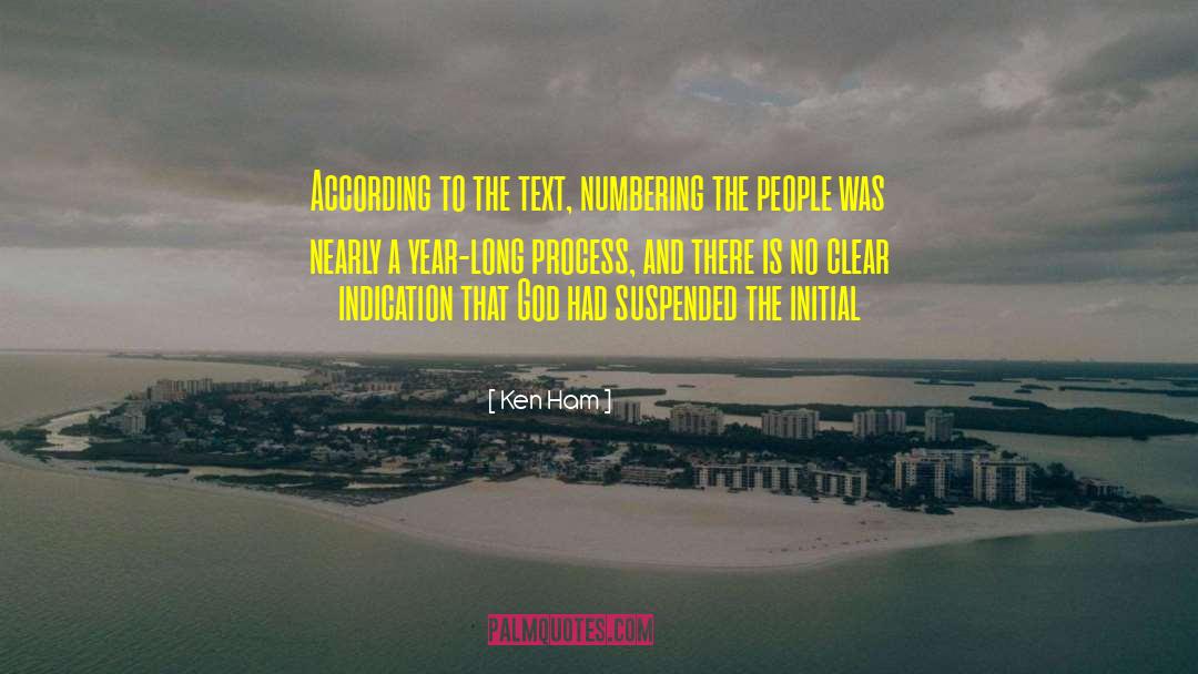 Ken Ham Quotes: According to the text, numbering