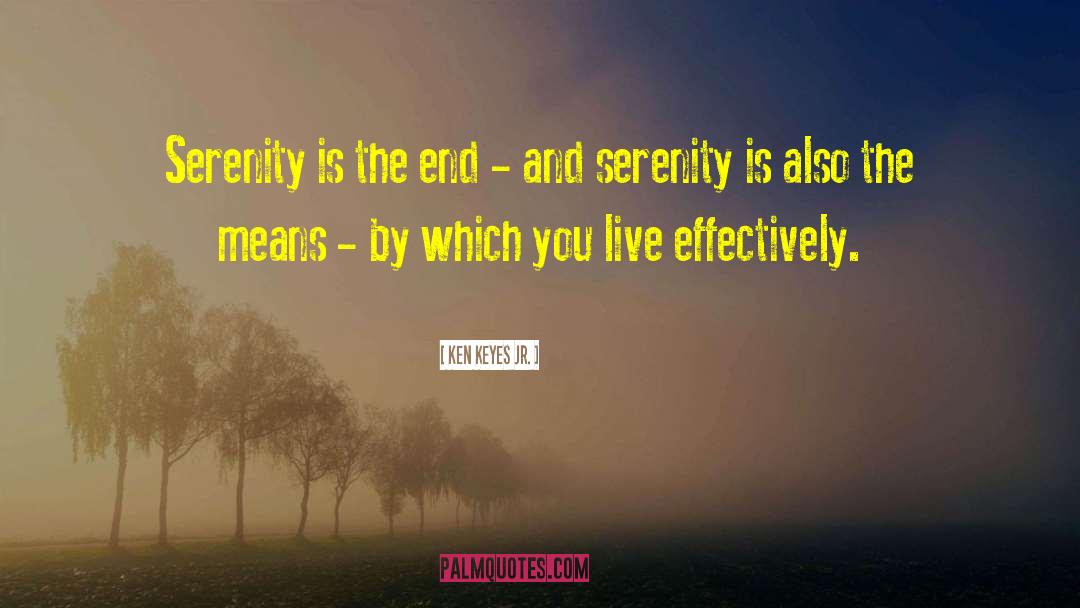 Ken Keyes Jr. Quotes: Serenity is the end -