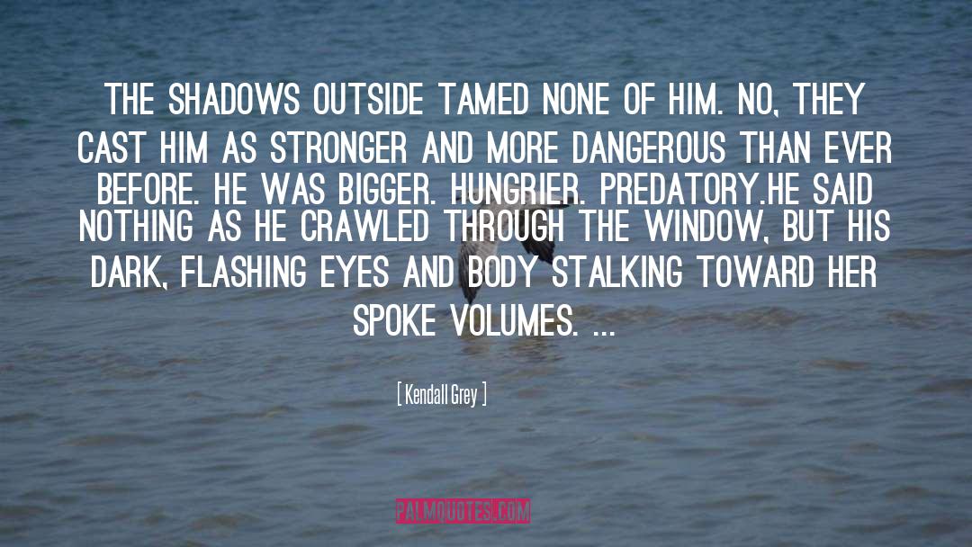 Kendall Grey Quotes: The shadows outside tamed none