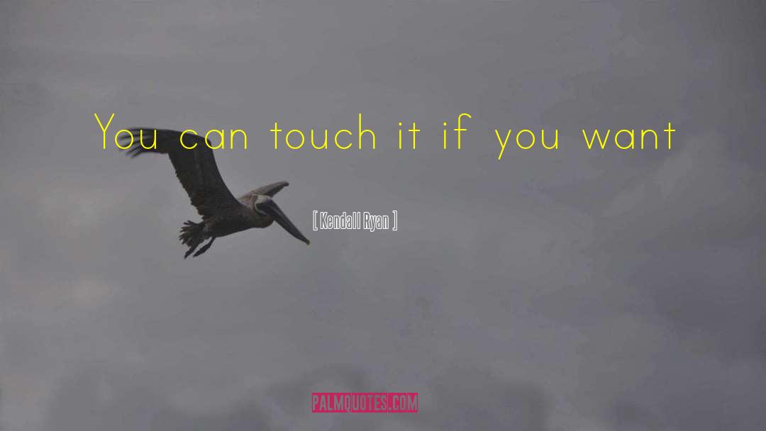 Kendall Ryan Quotes: You can touch it if
