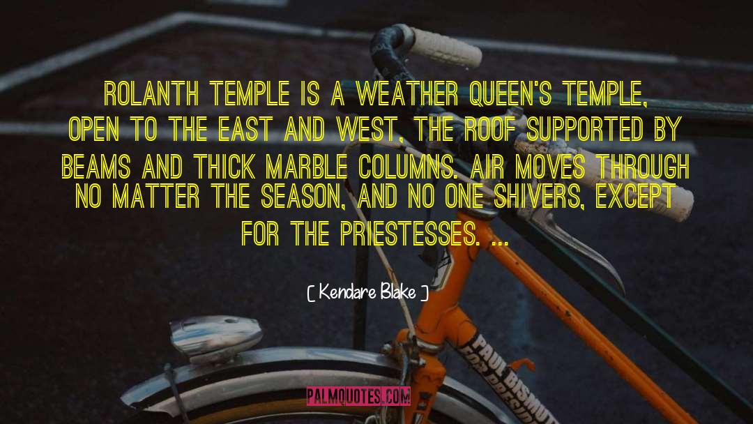 Kendare Blake Quotes: Rolanth Temple is a weather