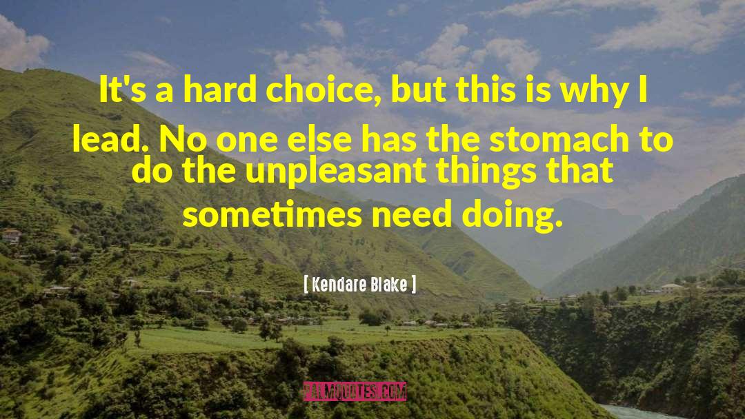 Kendare Blake Quotes: It's a hard choice, but