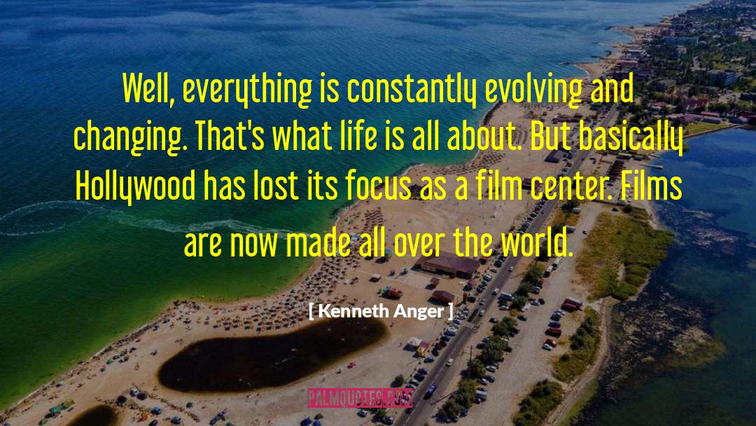 Kenneth Anger Quotes: Well, everything is constantly evolving