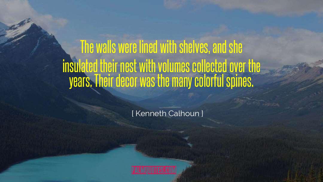 Kenneth Calhoun Quotes: The walls were lined with