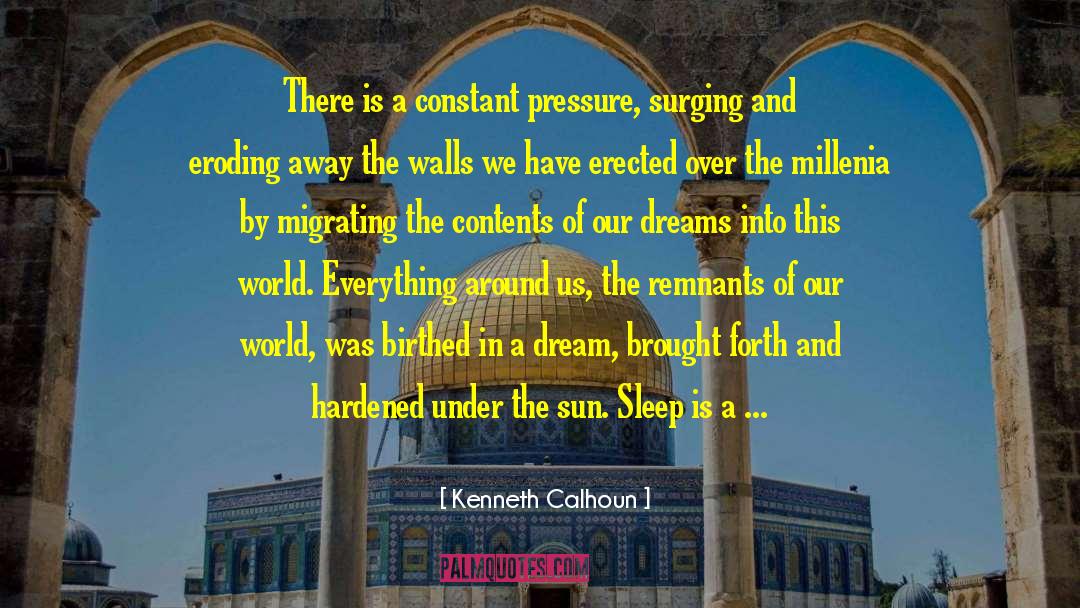 Kenneth Calhoun Quotes: There is a constant pressure,