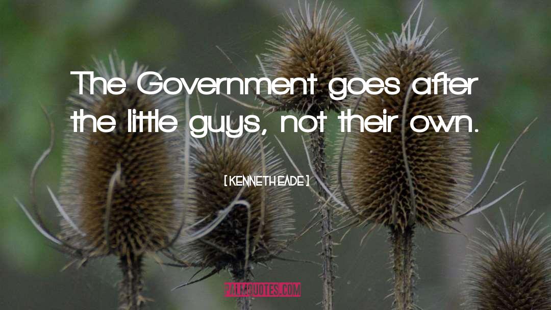 Kenneth Eade Quotes: The Government goes after the