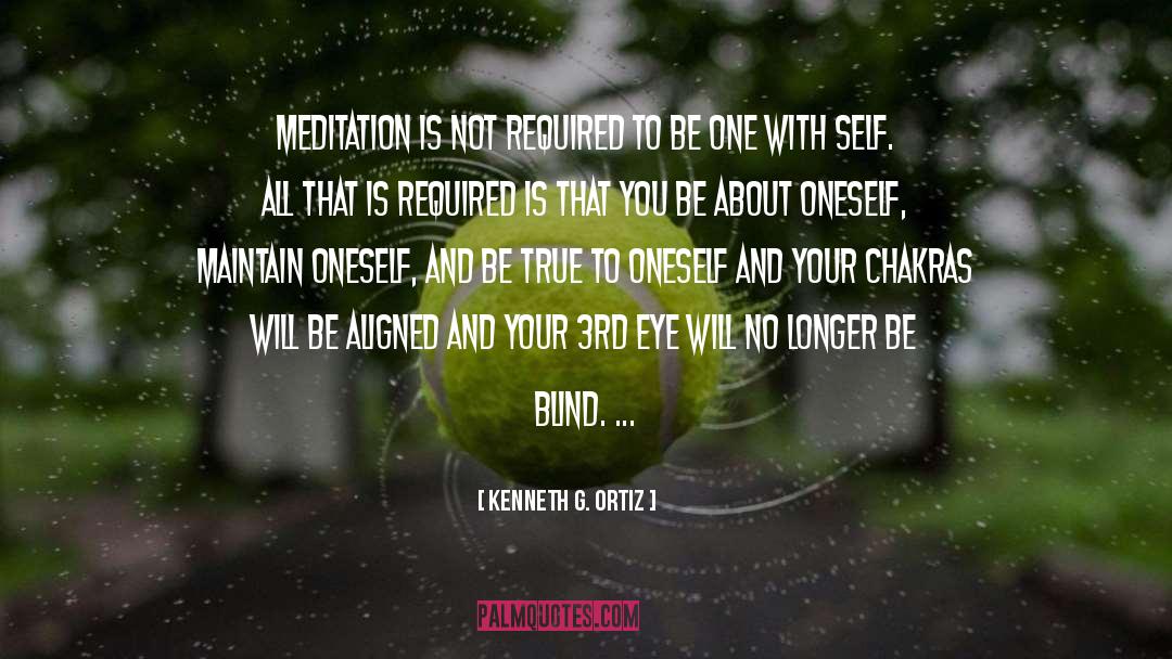 Kenneth G. Ortiz Quotes: Meditation is not required to