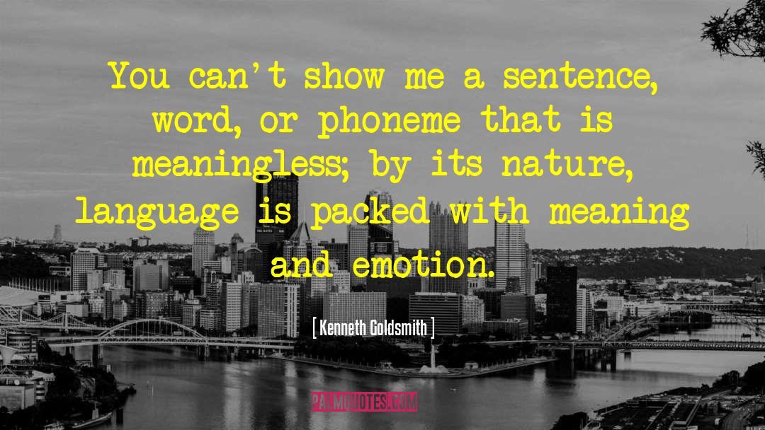 Kenneth Goldsmith Quotes: You can't show me a