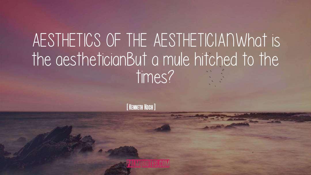 Kenneth Koch Quotes: AESTHETICS OF THE AESTHETICIAN<br>What is