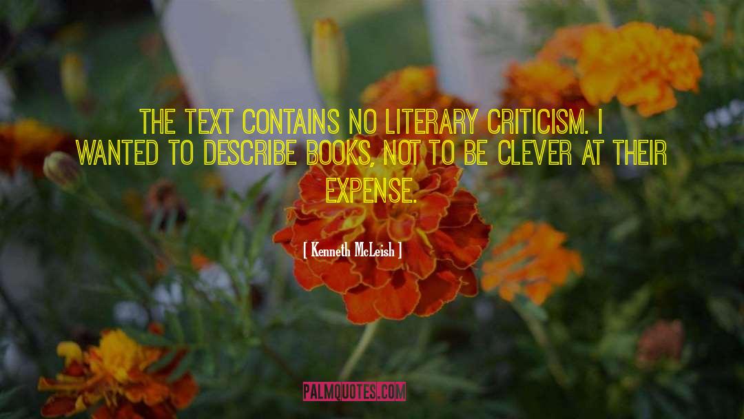 Kenneth McLeish Quotes: The text contains no literary