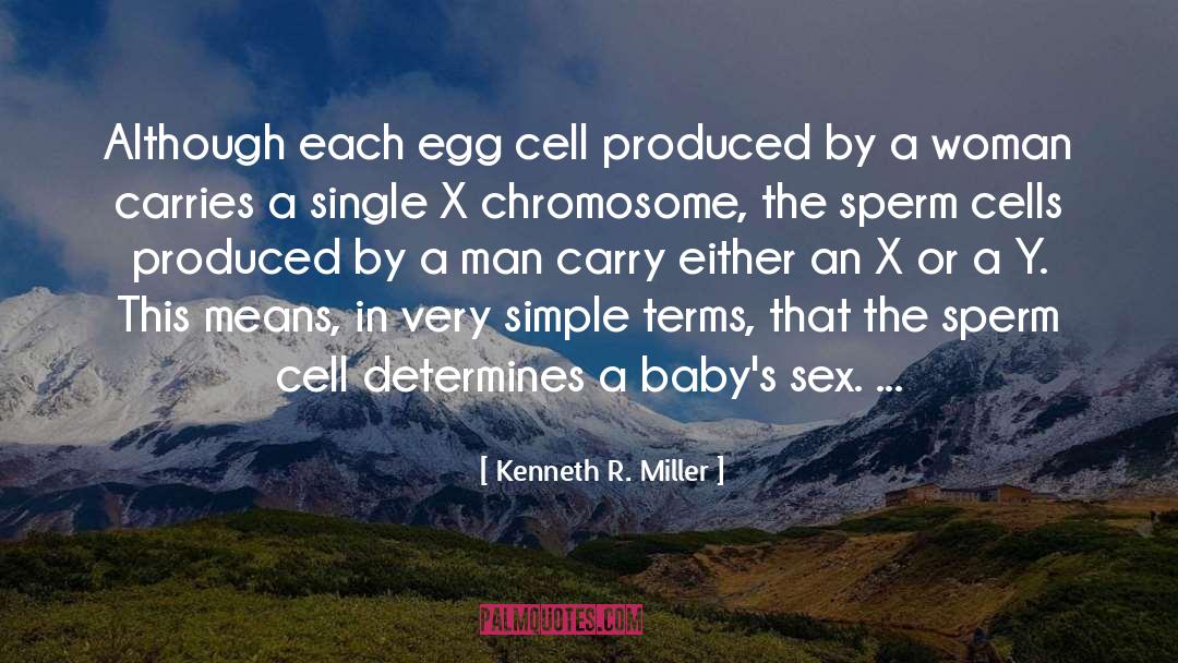 Kenneth R. Miller Quotes: Although each egg cell produced