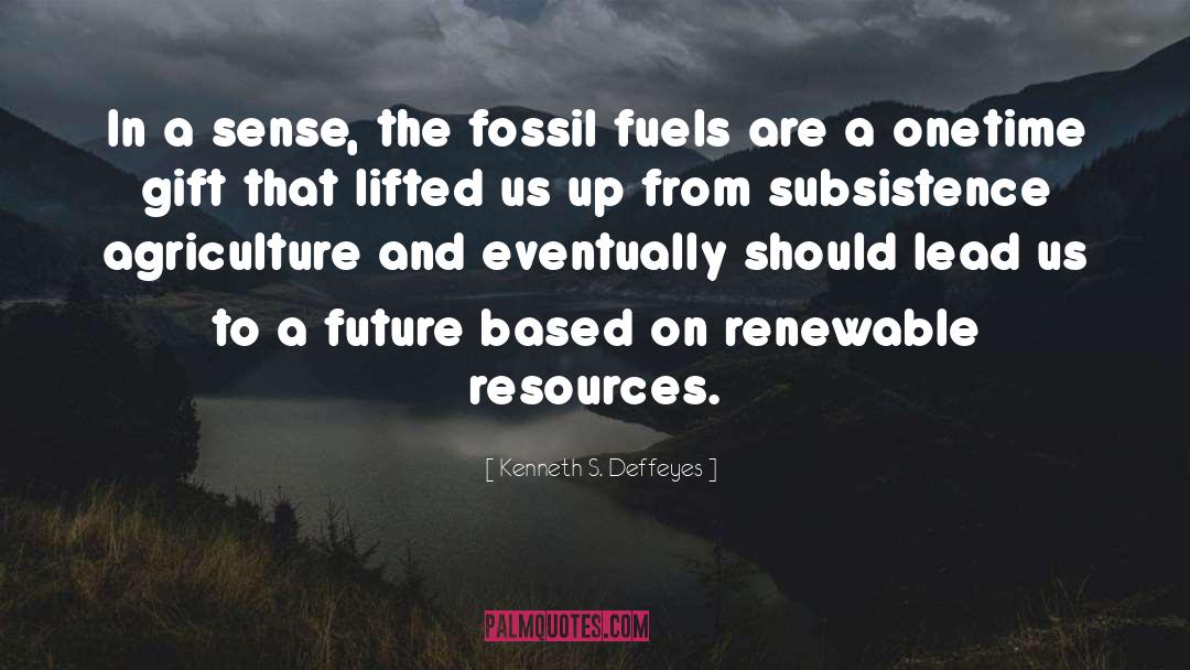 Kenneth S. Deffeyes Quotes: In a sense, the fossil