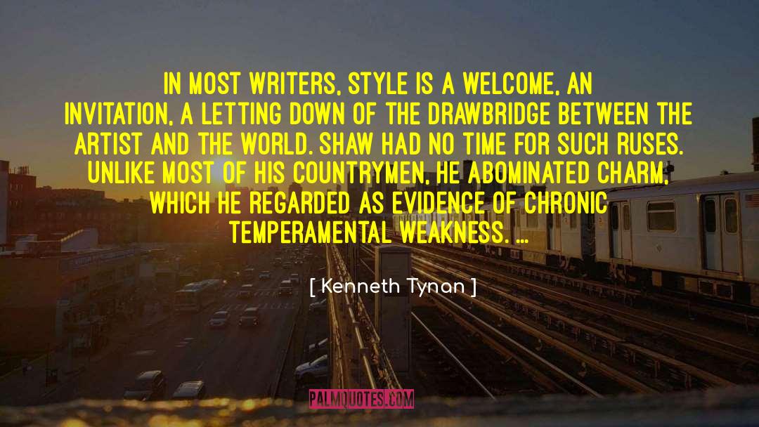Kenneth Tynan Quotes: In most writers, style is