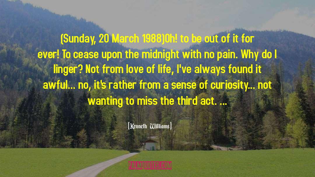 Kenneth Williams Quotes: (Sunday, 20 March 1988)<br />Oh!