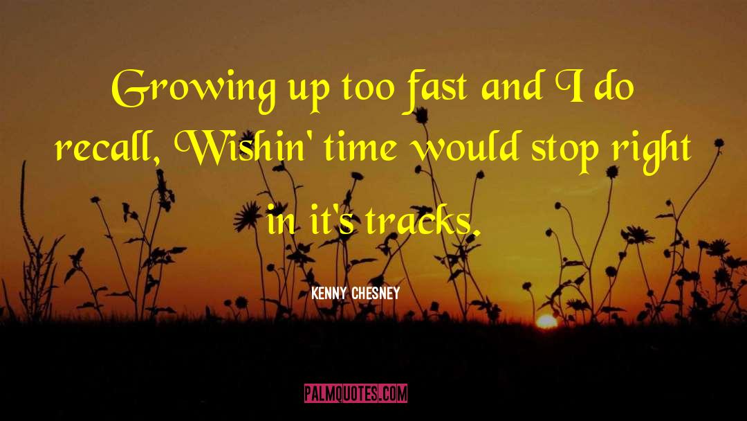 Kenny Chesney Quotes: Growing up too fast and