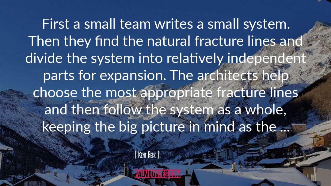 Kent Beck Quotes: First a small team writes