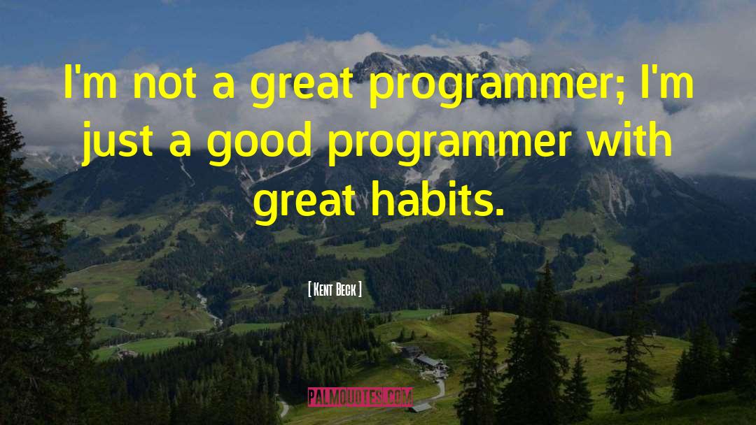 Kent Beck Quotes: I'm not a great programmer;