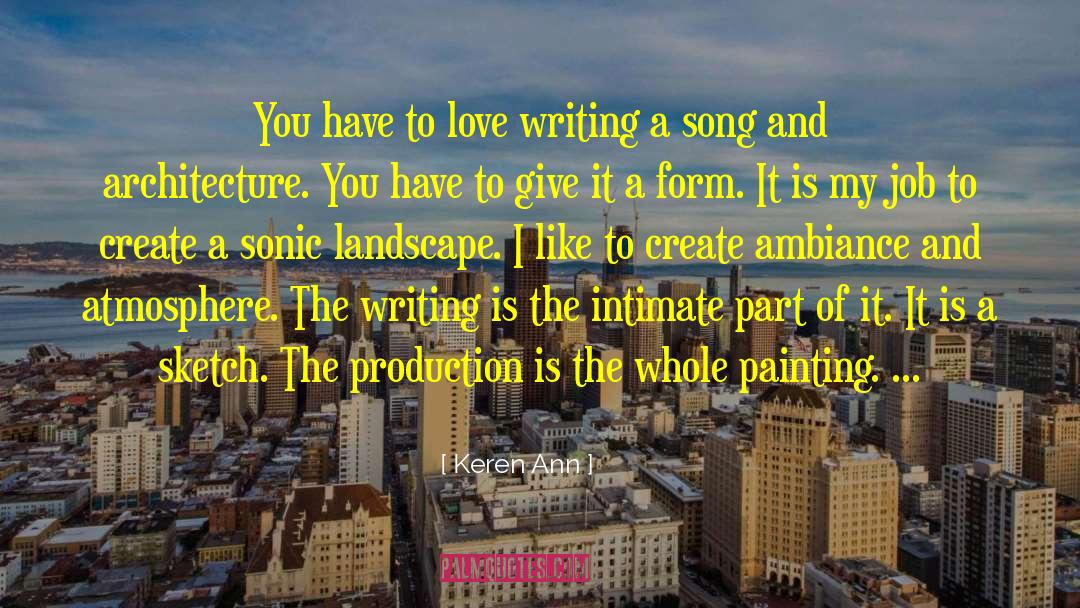 Keren Ann Quotes: You have to love writing