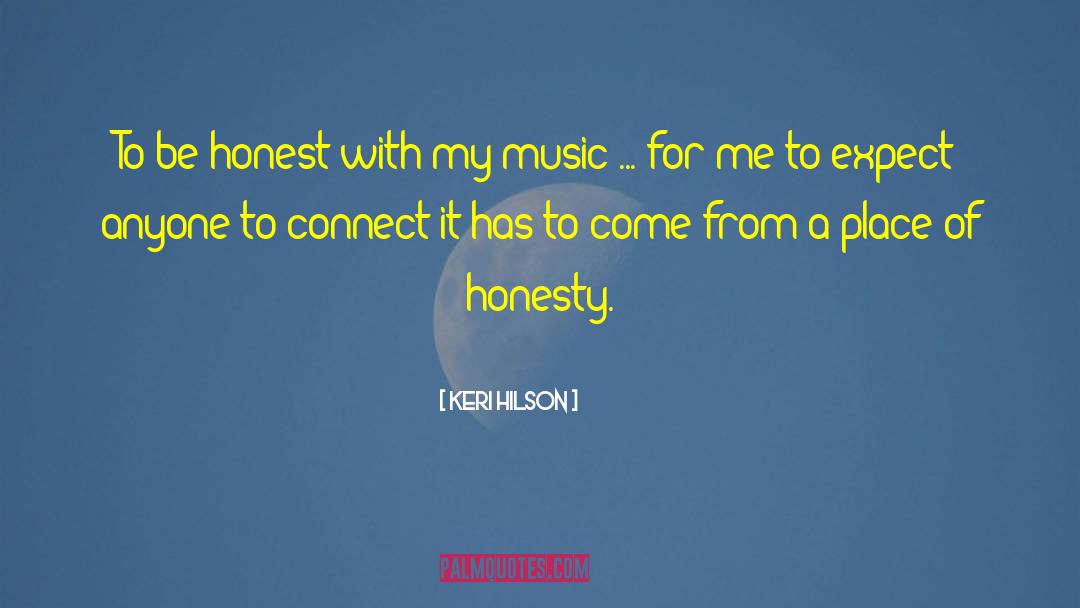 Keri Hilson Quotes: To be honest with my