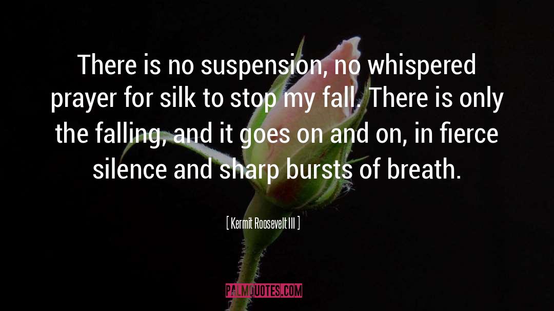Kermit Roosevelt III Quotes: There is no suspension, no