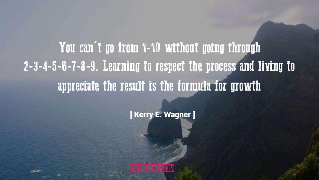 Kerry E. Wagner Quotes: You can't go from 1-10