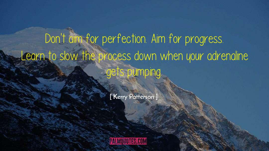 Kerry Patterson Quotes: Don't aim for perfection. Aim