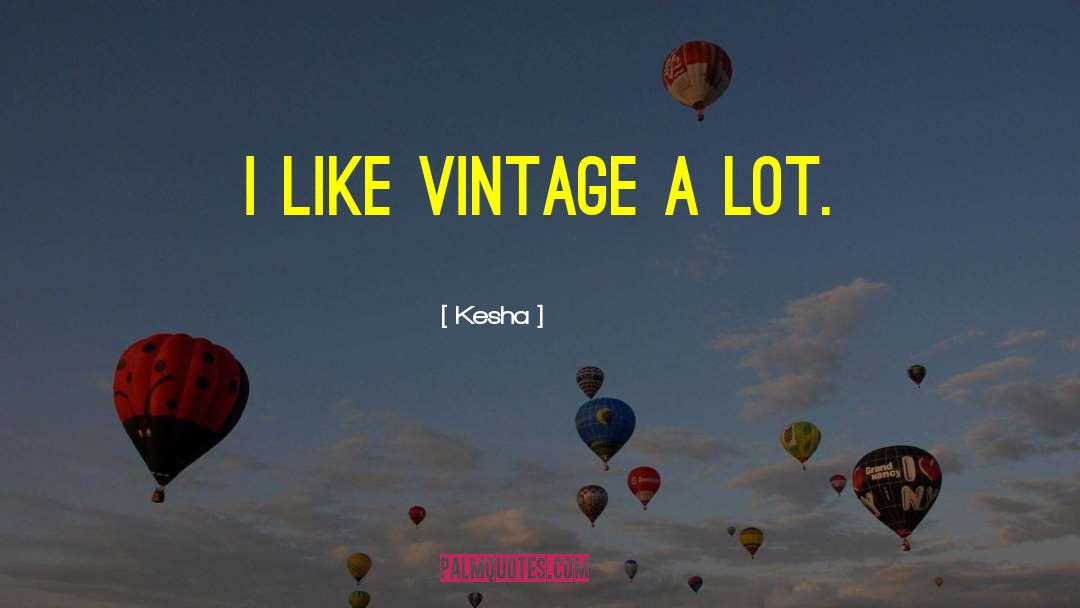 Kesha Quotes: I like vintage a lot.