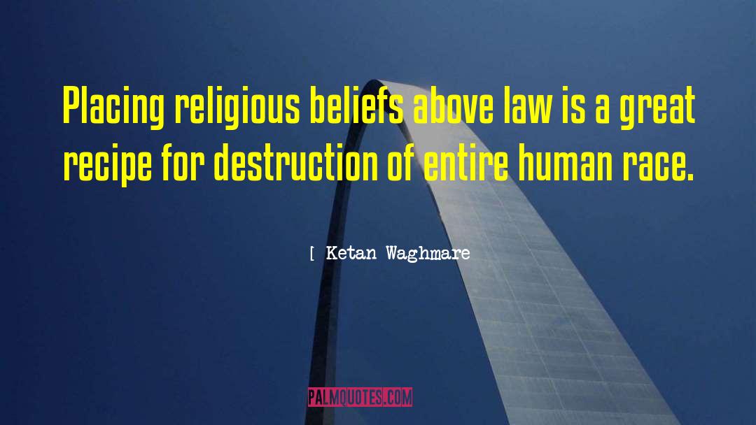 Ketan Waghmare Quotes: Placing religious beliefs above law