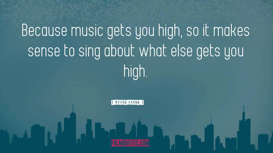 Ketch Secor Quotes: Because music gets you high,
