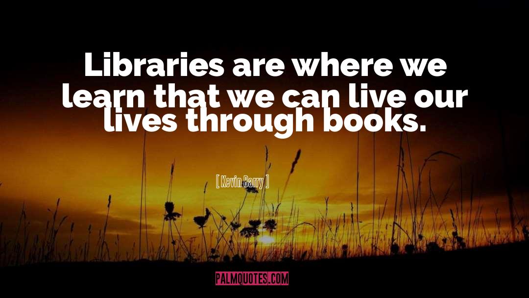 Kevin Barry Quotes: Libraries are where we learn
