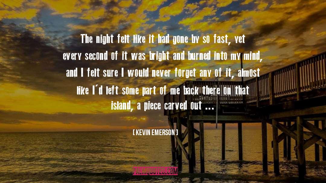 Kevin Emerson Quotes: The night felt like it