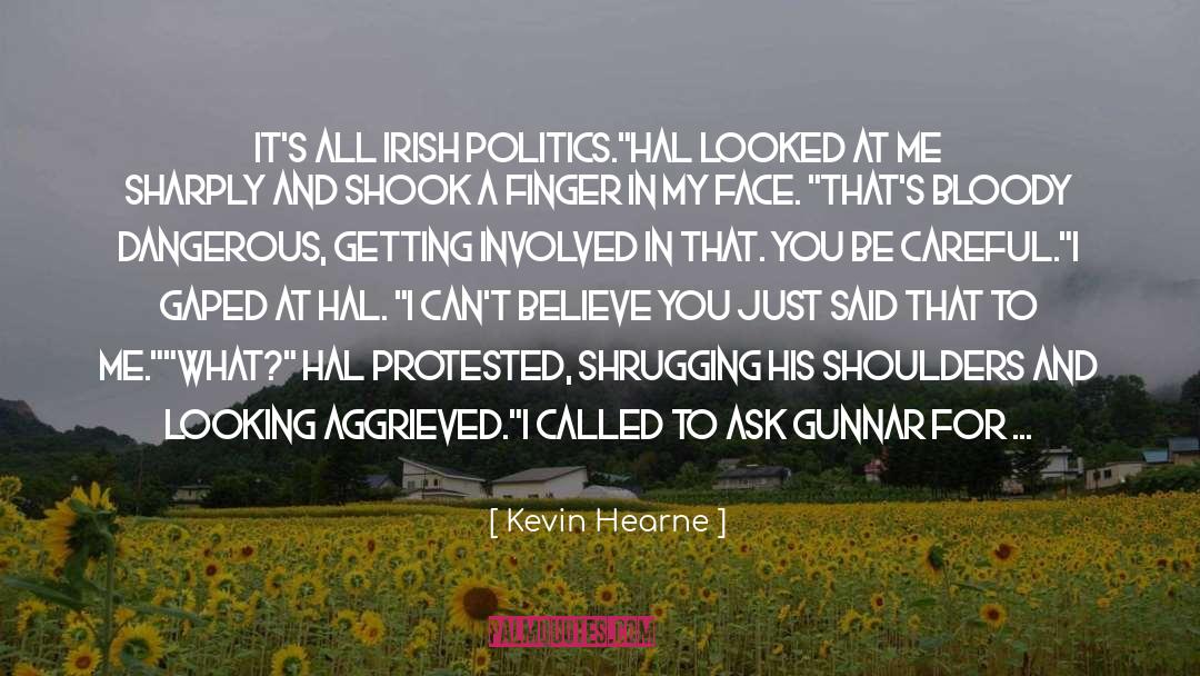 Kevin Hearne Quotes: It's all Irish politics.