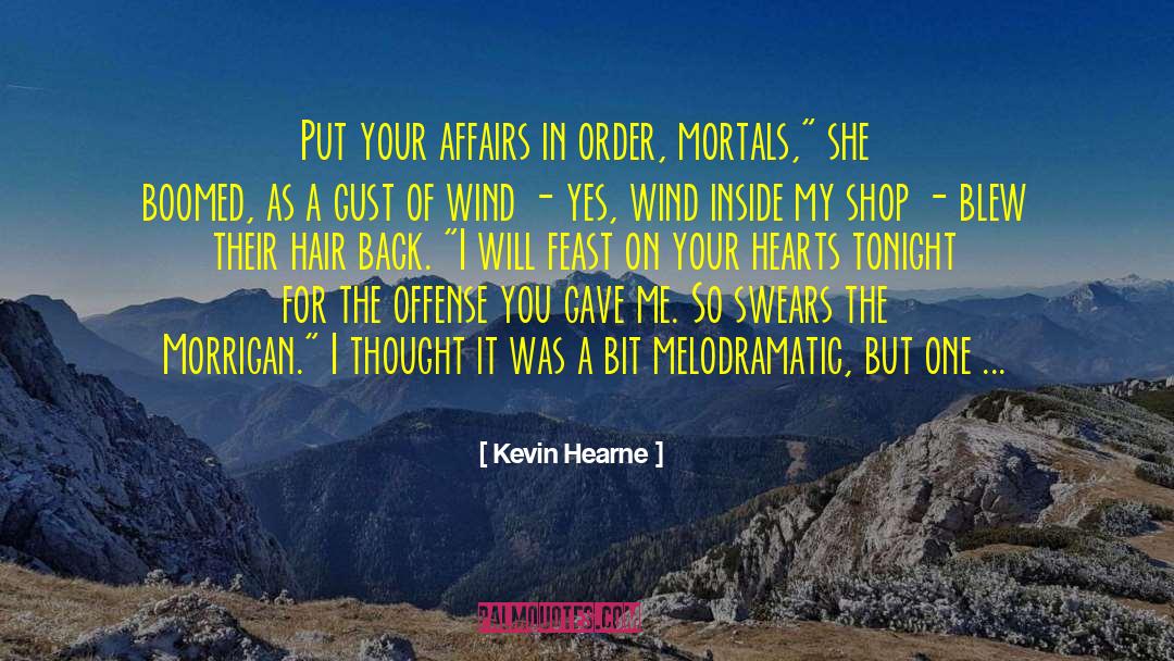 Kevin Hearne Quotes: Put your affairs in order,