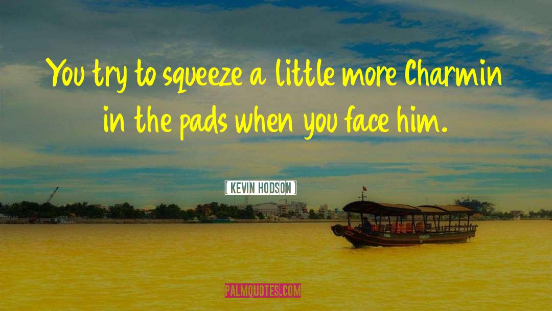 Kevin Hodson Quotes: You try to squeeze a